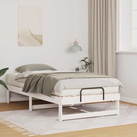 Cadre de lit-Structure de lit Blanc 90 x 190 cm Pin massif 292296 (1/5)