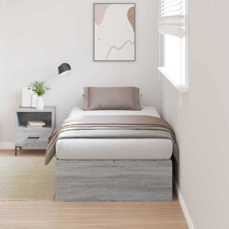 Cadre de lit avec rangement-Structure de lit avec stockage Gris Sonoma 90 x 190 cm (1/5)