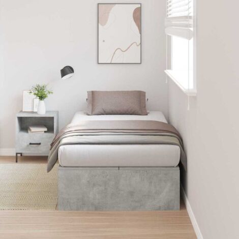 Cadre de lit avec rangement-Structure de lit avec stockage Gris béton 80 x 200 cm 604639 (1/5)