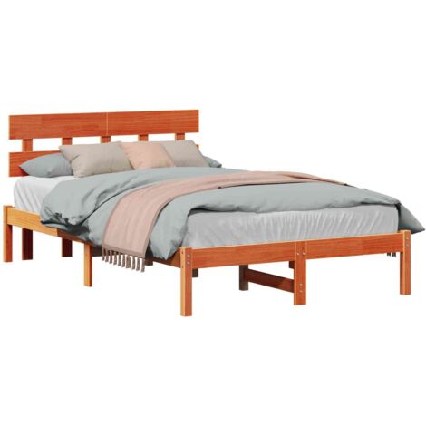 Cadre de lit-Structure de lit Marron 120 x 200 cm Bois de pin massif 301517 (1/5)