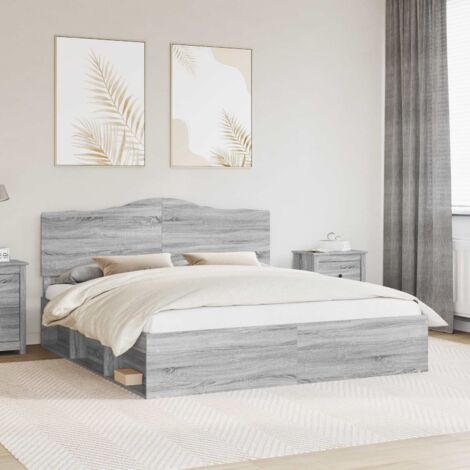 Cadre de lit-Structure de lit Gris Sonoma 180 x 200 cm Pin massif 894799 (1/5)