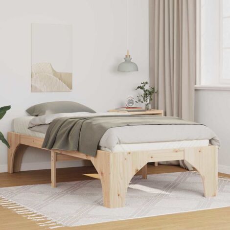 Cadre de lit-Structure de lit Marron 80 x 200 cm Pin massif 440150 (1/5)