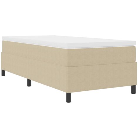 Cadre de lit plateforme-Structure de lit Vert gris 100 x 200 cm tissu (1/5)