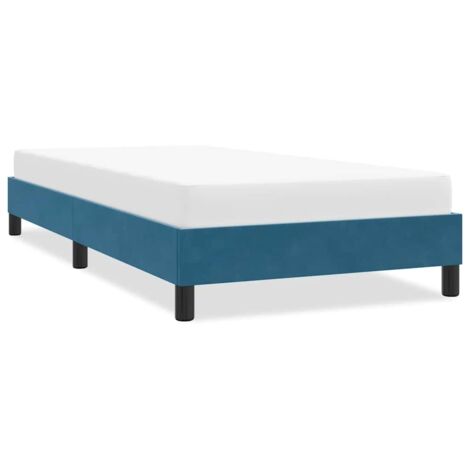 Cadre de lit sans matelas-Structure de lit bleu foncé 90x210 cm velours (1/5)