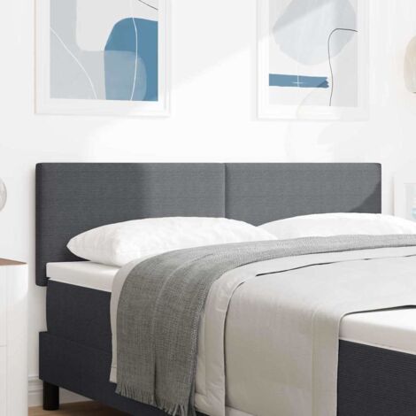 Tête de Lit à LED-Panneau de lit avec lumière Gris foncé 160 cm tissu 338983 (1/5)