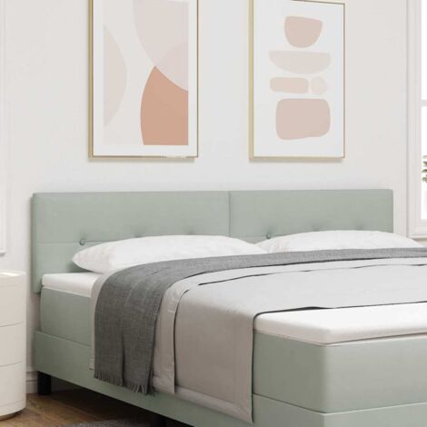 Tête de lit-Panneau de lit Montage mural Gris clair 180 cm Velours 356305 (1/5)