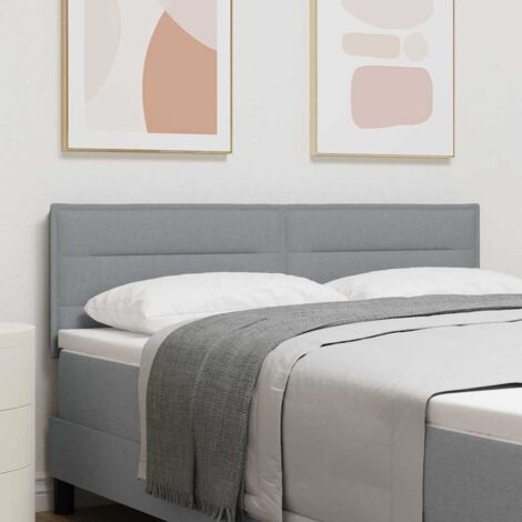 Tête de Lit à LED-Panneau de lit avec lumière Gris clair 160 cm tissu 923852 (1/5)