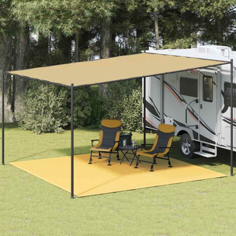 Tapis de tente-Tapis d'extérieur 400x400 cm Beige 593959 (1/5)