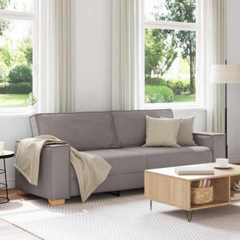 Canapé-Sofa Taupe 220 x 80 x 84 cm tissu (1/5)