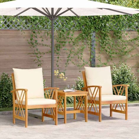 Ensemble de canapé de jardin,Salon de jardin,Sofa avec coussin 3 pcs Huile Naturelle 238739 (1/5)