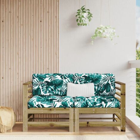 Canapés d'angle,Sofa de salon avec coussins 2 pcs bois de pin imprégné 877667 (1/5)