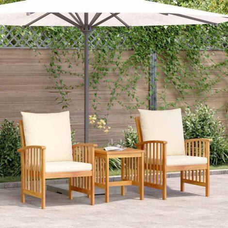 Ensemble de canapé de jardin,Salon de jardin,Sofa avec coussin 3 pcs Huile Naturelle 183339 (1/5)