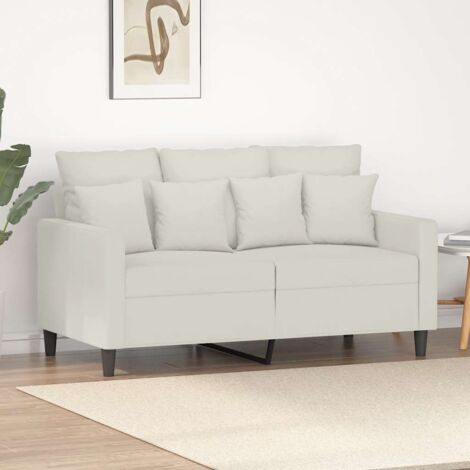 Canapé-Sofa à 2 places Crème 120 cm Velours 875834