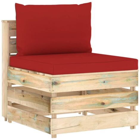 Canapé central sectionnel-Sofa avec coussins Bois imprégné de vert 860337 (1/5)