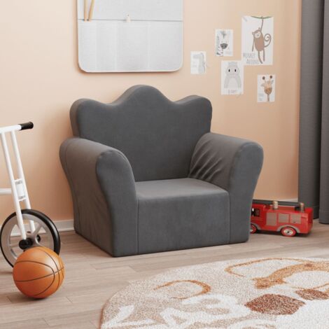 Canapé pour enfants-Sofa pour enfants anthracite peluche douce 853808 (1/5)