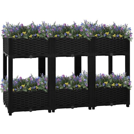 Lit surélevé-Jardinière surélevée-Bac de jardin surélevé 120x40x71 cm Polypropylène 924771 (1/5)