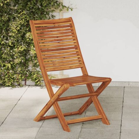 Chaises pliantes de jardin-Chaise de terrasse-Chaise d'extérieur lot de 2 bois d'acacia solide (1/5)