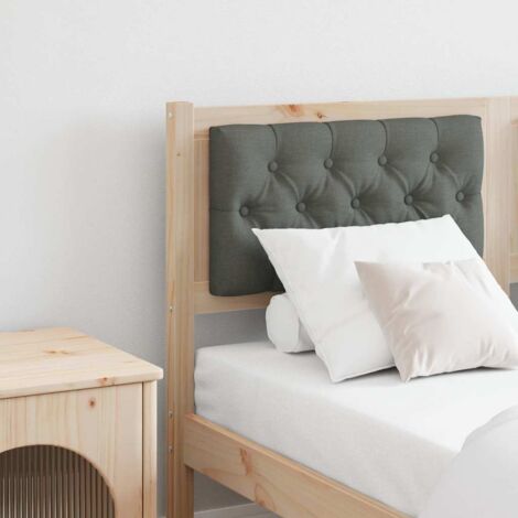 Tête de lit-Panneau de lit marron et gris foncé 140 cm Bois massif en pin (1/5)