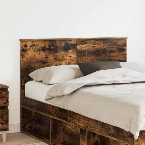 Tête de lit-Panneau de lit Chêne fumé 120 cm Bois d'ingénierie 764586 (1/5)
