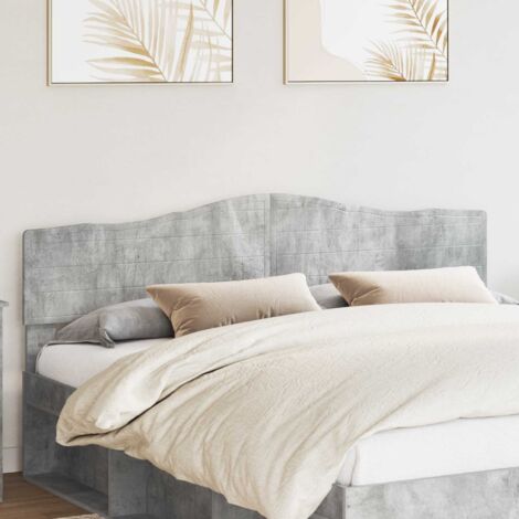 Tête de lit-Panneau de lit Gris béton 200 cm Bois d'ingénierie 488541 (1/5)