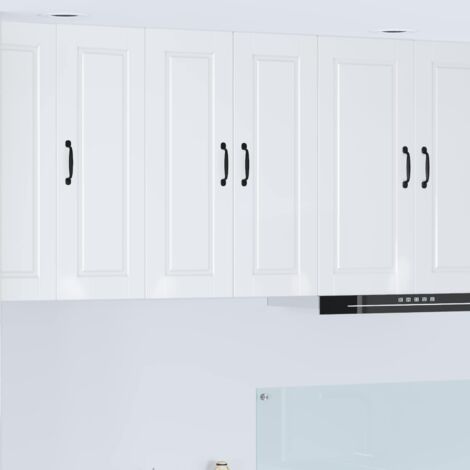 Armoire de cuisine avec étagère-Meuble de cuisine-Armoire de rangement Blanc brillant 60 x 31 x 80 cm 202463 (1/5)