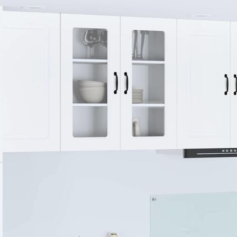 Armoire de cuisine avec stockage-Meuble de cuisine-Armoire de rangement Kalmar Blanc 80 x 31 x 80 cm 759817 (1/5)
