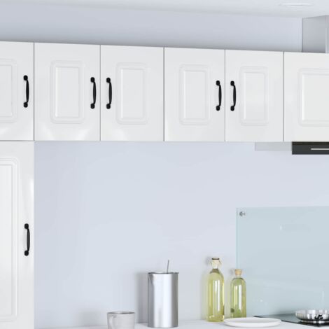 Armoire de cuisine-Meuble de cuisine-Armoire de rangement Kalmar 2 pcs Blanc brillant 60 x 31 x 40 cm 219931 (1/5)