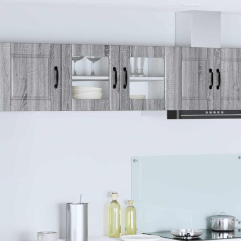Armoire de cuisine avec étagère-Meuble de cuisine-Armoire de rangement Gris Sonoma 80 x 31 x 40 cm 174379 (1/5)