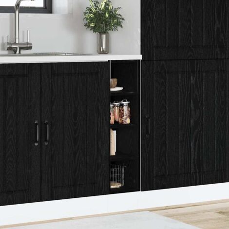 Meuble de cuisine bas-Armoire de rangement Chêne noir 20 x 44,5 x 81,5 cm