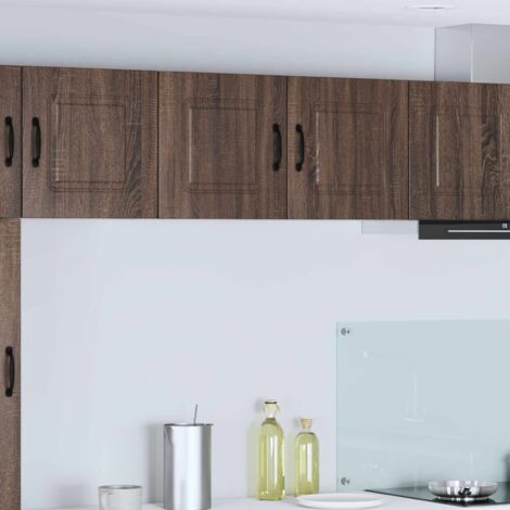 Armoire de cuisine-Meuble de cuisine-Armoire de rangement Kalmar Chêne brun 80 x 31 x 40 cm 554152 (1/5)