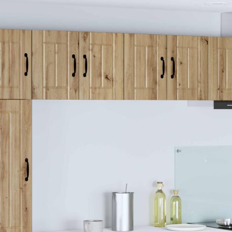 Armoires murales de cuisine-Meuble de cuisine murale-Armoire suspendue de rangement 2 pcs Chêne artisanal (1/5)