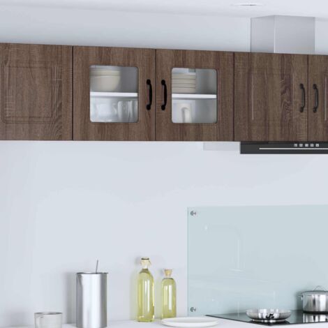 Armoire de cuisine-Meuble de cuisine-Armoire de rangement Kalmar Chêne brun 80 x 31 x 40 cm 945564 (1/5)
