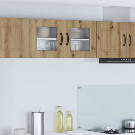 Armoire de cuisine-Meuble de cuisine-Armoire de rangement Kalmar Chêne artisanal 80 x 31 x 40 cm 724046 (1/5)