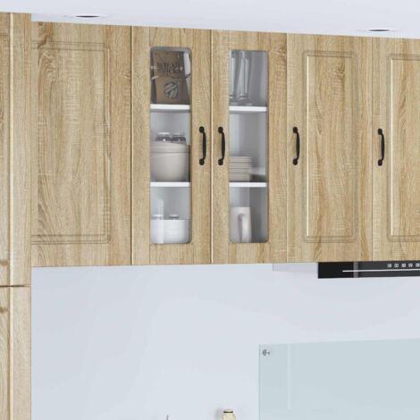 Armoire de cuisine avec étagère-Meuble de cuisine-Armoire de rangement Chêne Sonoma 60 x 31 x 80 cm 775622 (1/5)