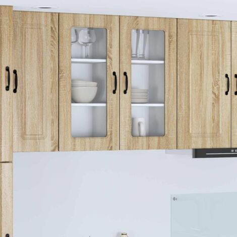 Armoire de cuisine-Meuble de cuisine-Armoire de rangement Kalmar 2 pcs Chêne Sonoma 40 x 31 x 80 cm (1/5)