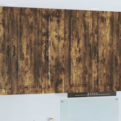 Armoire de cuisine-Meuble de cuisine-Armoire de rangement Kalmar Chêne fumé 30 x 31 x 100 cm (1/5)
