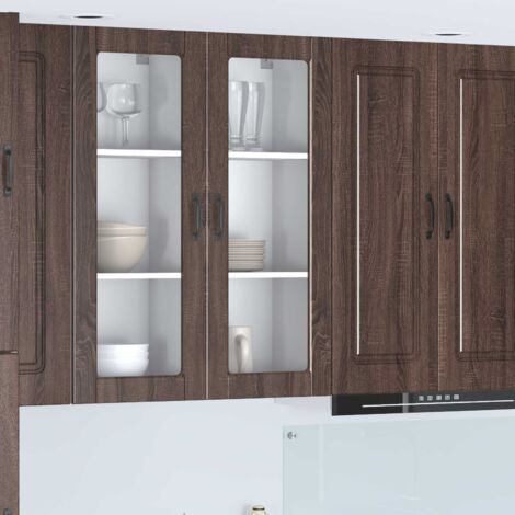 Armoire de cuisine avec étagère-Meuble de cuisine-Armoire de rangement Chêne brun 40 x 31 x 100 cm 537011 (1/5)