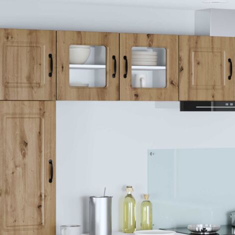 Armoire de cuisine-Meuble de cuisine-Armoire de rangement Kalmar 2 pcs Chêne artisanal 40 x 31 x 40 cm 113581 (1/5)