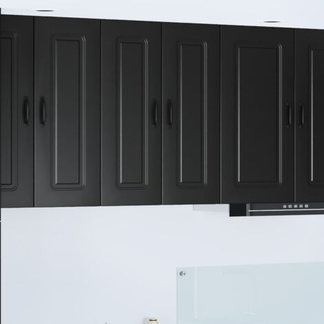 Armoire de cuisine avec stockage-Meuble de cuisine-Armoire de rangement Kalmar Noir 30 x 31 x 80 cm (1/5)