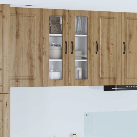 Armoire de cuisine avec étagère-Meuble de cuisine-Armoire de rangement Chêne artisanal 60 x 31 x 80 cm 538808 (1/5)