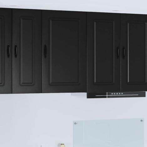 Armoire de cuisine avec stockage-Meuble de cuisine-Armoire de rangement Kalmar Noir 50 x 31 x 80 cm (1/5)