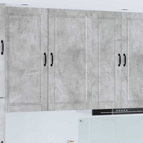 Armoire de cuisine avec étagère-Meuble de cuisine-Armoire de rangement Gris béton 50 x 31 x 100 cm (1/5)