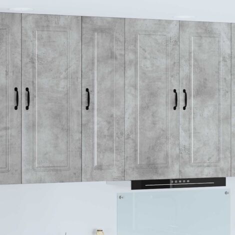 Armoire de cuisine-Meuble de cuisine-Armoire de rangement Kalmar Gris béton 30 x 31 x 100 cm (1/5)