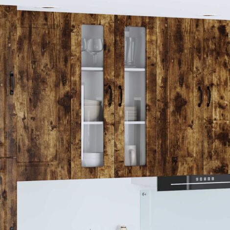 Armoire de cuisine avec étagère-Meuble de cuisine-Armoire de rangement Chêne fumé 60 x 31 x 100 cm 490383 (1/5)