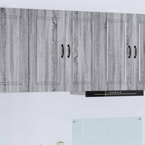 Armoire de cuisine-Meuble de cuisine-Armoire de rangement Kalmar Gris Sonoma 80 x 31 x 80 cm 755433 (1/5)