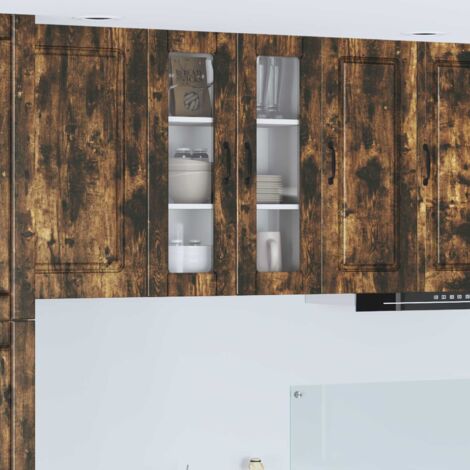 Armoire de cuisine-Meuble de cuisine-Armoire de rangement Chêne fumé 60 x 31 x 80 cm Bois d'ingénierie 965792 (1/5)