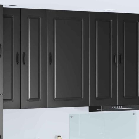 Armoire de cuisine avec stockage-Meuble de cuisine-Armoire de rangement Kalmar Noir 50 x 31 x 100 cm