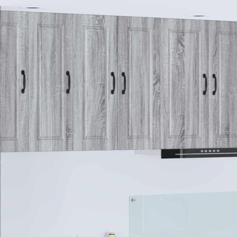 Armoire de cuisine avec étagère-Meuble de cuisine-Armoire de rangement Gris Sonoma 30 x 31 x 80 cm (1/5)