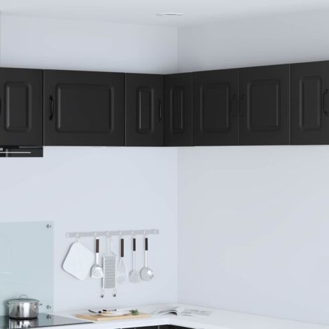 Armoire de cuisine avec stockage-Meuble de cuisine-Armoire de rangement Kalmar Noir 57 x 57 x 40 cm (1/5)