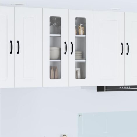 Armoire de cuisine avec stockage-Meuble de cuisine-Armoire de rangement Kalmar Blanc 60 x 31 x 80 cm 752882 (1/5)